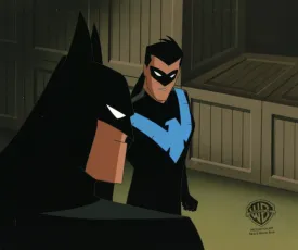The New Batman Adventures Original Production Cel with Matching Drawing: Batman, Nightwing