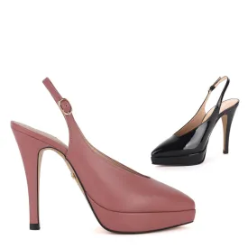 *UK size 1 - SABRINA - black patent, 11/2cm heels