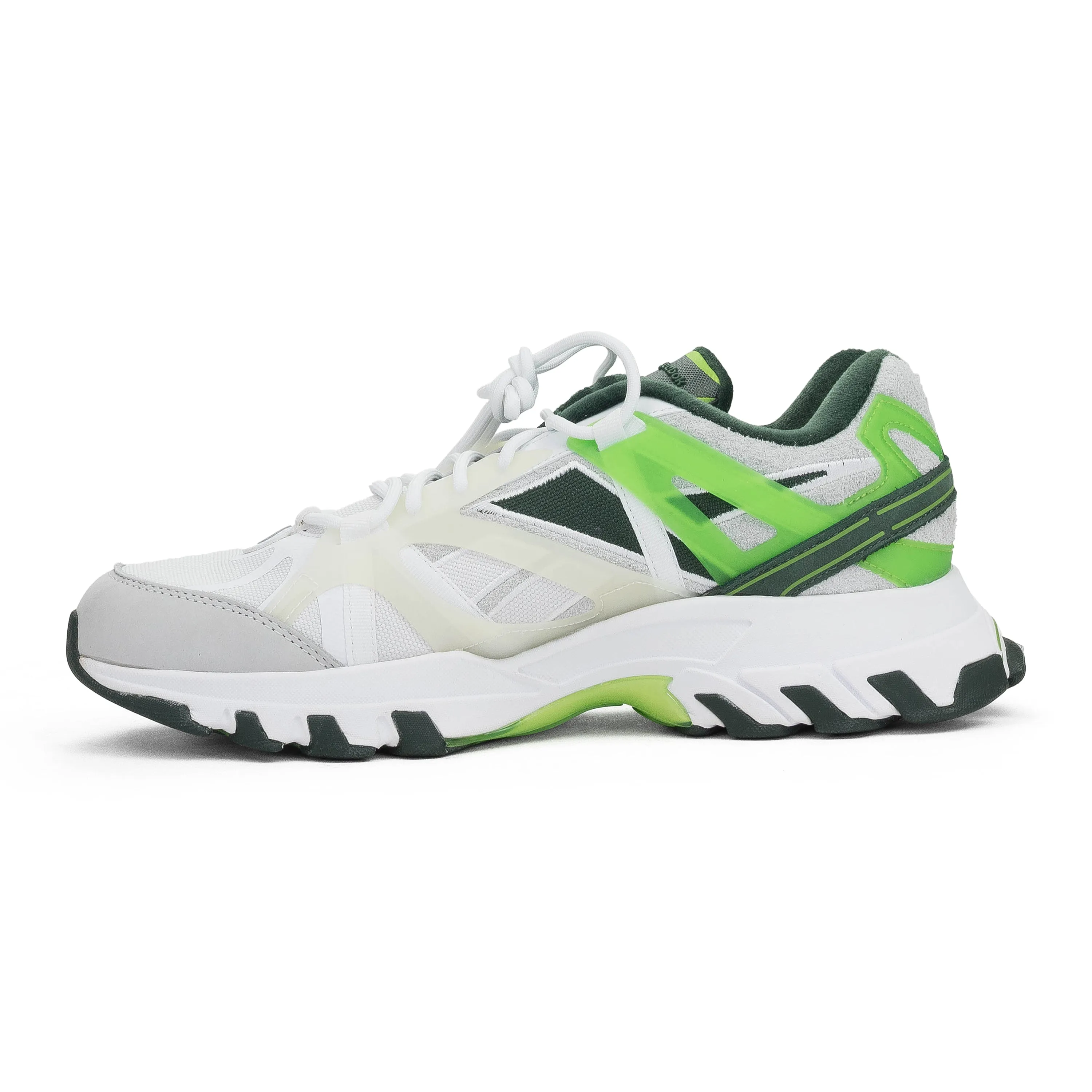 WHITE/GREEN EXCLUSIVE REEBOK SHADOW SNEAKERS