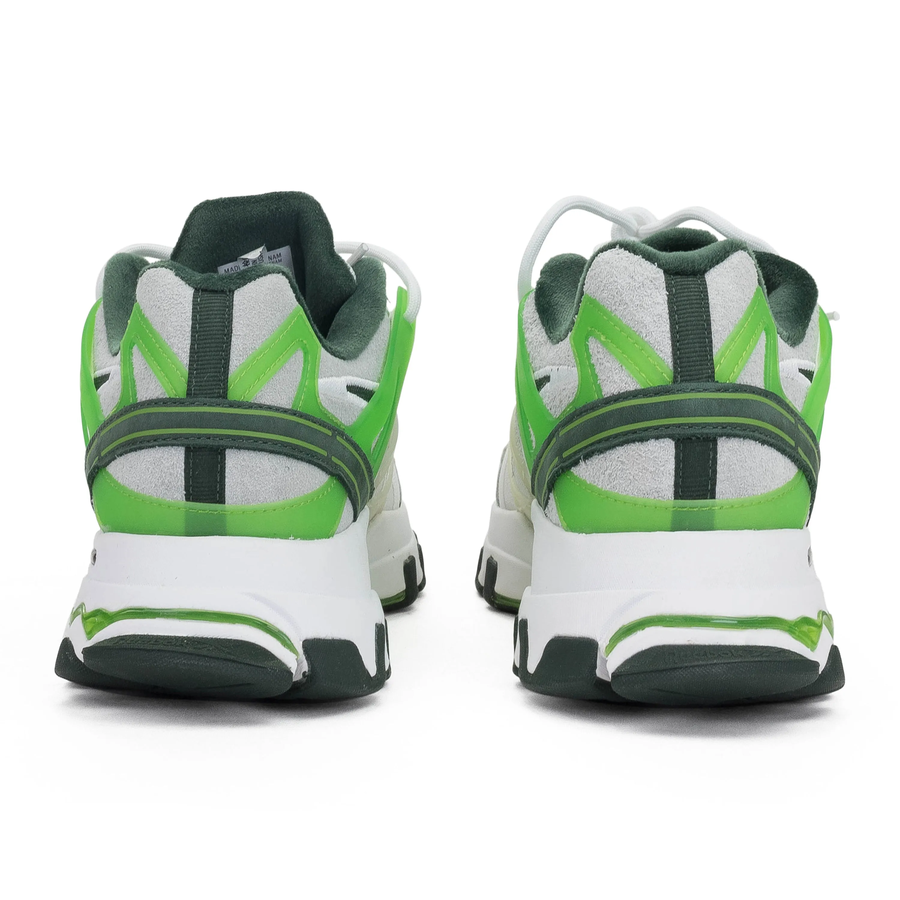 WHITE/GREEN EXCLUSIVE REEBOK SHADOW SNEAKERS