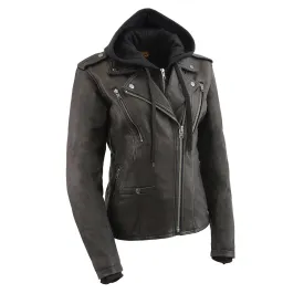 Women’s Black Vented MC Lapel Jacket w/ Full Sleeve