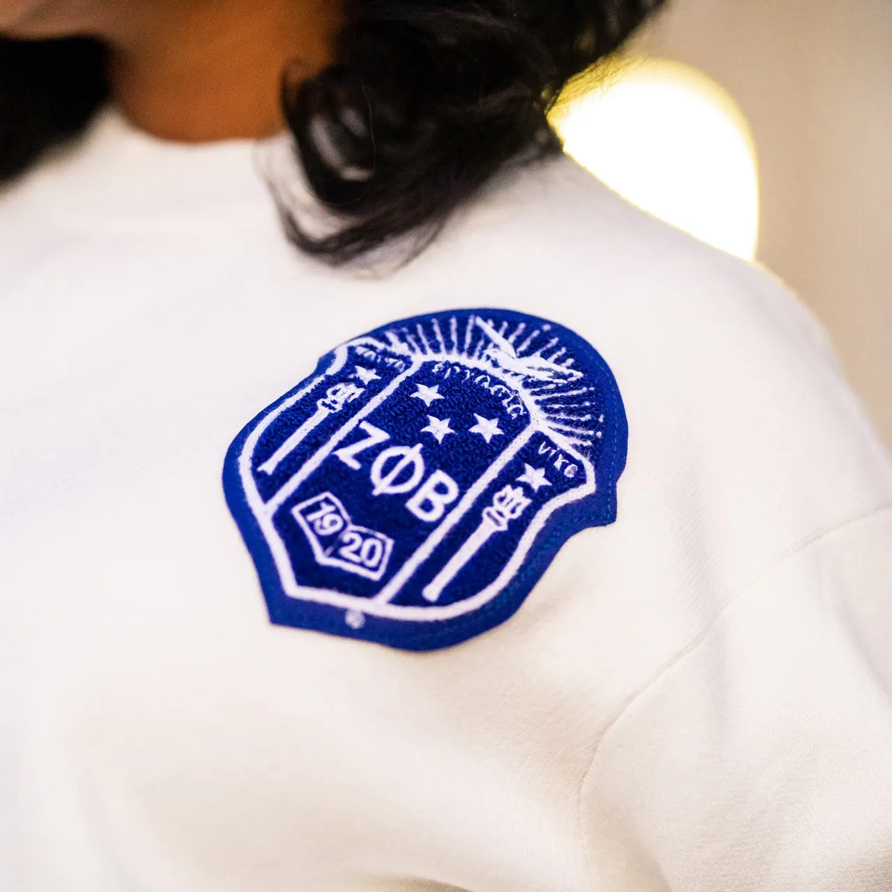 Zeta Blue & White Color Block Sweater