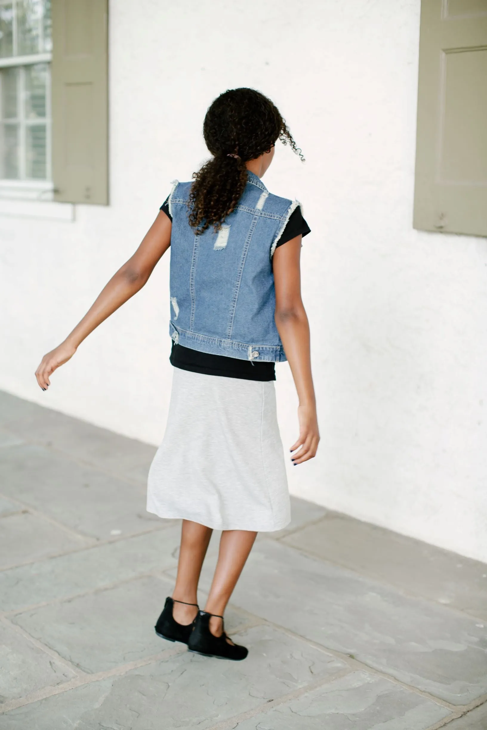 'Zoey' Girl Skort in Heather Grey FINAL SALE